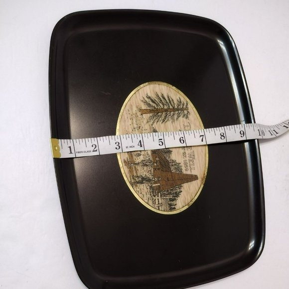 Couroc Tray, Vintage Mid Century, Drake Well 1859, Pennsylvania Oil Well History - Picture 7 of 8